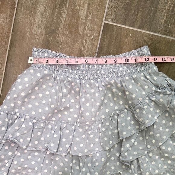 The Shirt by Rochelle Behrens Gray Polka Dot Mini Skirt - Picture 4 of 9